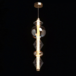 Подвесной светильник с вертикальной композицией из прозрачных и янтарных стеклянных шаров и ромбов Gabriel Scott Luna варинант исполнения - 13 | Loft Concept в Омске