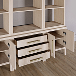 Модульный стеллаж Primo из трех составных элементов Светлый дуб варинант исполнения - 5 | Loft Concept в Омске