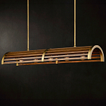 Люстра линейная полукруглой формы Wooden Horseshoe варинант исполнения - 7 | Loft Concept в Омске