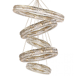 Вертикальная Многоярусная композиция из круглых Хрустальных светильников Elizabeth Золото варинант исполнения - 1 | Loft Concept в Омске