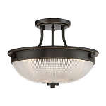 Потолочный светильник со стеклянным плафоном в виде купола Quoizel варинант исполнения - 7 | Loft Concept в Омске