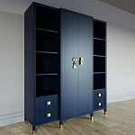 Большой шкаф с витриной Elsa Dreams Blue варинант исполнения - 1 | Loft Concept в Омске