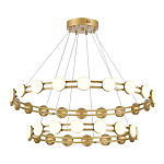 Люстра двухъярусная с круглыми светодиодными источниками света Maxine Light варинант исполнения - 6 | Loft Concept в Омске