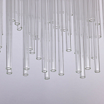 Люстра круглая с прозрачными стеклянными трубками Nembus варинант исполнения - 7 | Loft Concept в Омске