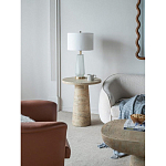 Столик приставной с круглой столешницей Textured Cream Table варинант исполнения - 6 | Loft Concept в Омске