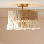 Люстра круглая плетеная с кисточками Solar Glow варинант исполнения - 5 | Loft Concept в Омске