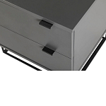 Тумба прикроватная цвета графит с ящиками Strict Lines варинант исполнения - 7 | Loft Concept в Омске