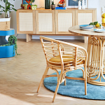 Кресло из ротанга с сиденьем из велюра Vini Rattan Armchair варинант исполнения - 6 | Loft Concept в Омске