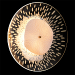 Бра с белым рельефным плафоном и стеклом с рисунком FLOW варинант исполнения - 2 | Loft Concept в Омске