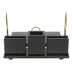 Настольный письменный набор из камня лемезит с гербом России Royal Accessory варинант исполнения - 3 | Loft Concept в Омске