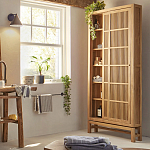 Шкаф из массива тика Okino Wood Cabinet варинант исполнения - 8 | Loft Concept в Омске