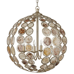 Люстра в форме шара с декором из круглых декоративных элементов Bright Shell Discs варинант исполнения - 2 | Loft Concept в Омске