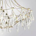 Люстра подвесная из металла с хрустальными прозрачными подвесками Quasar 81 варинант исполнения - 7 | Loft Concept в Омске