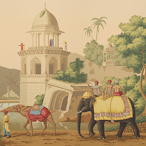 Обои ручная роспись Early Views of India  on scenic paper