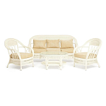 Комплект уличной мебели из ротанга Clara белый варинант исполнения - 1 | Loft Concept в Омске