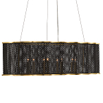 Люстра овальная в сочетании черного и золотого цвета Mesh Lighting варинант исполнения - 4 | Loft Concept в Омске