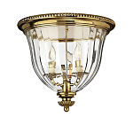 Потолочный светильник цвета латунь с прозрачным плафоном в форме чаши Hinkley варинант исполнения - 8 | Loft Concept в Омске