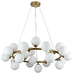 Кольцевая люстра с белыми стеклянными  плафонами в форме шара Berries Chandelier варинант исполнения - 2 | Loft Concept в Омске