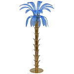 Торшер Glass Decorated Palm Floor Lamp Blue Листья Пальмы  варинант исполнения - 6 | Loft Concept в Омске
