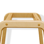 Барный стул со спинкой и мягкой обивкой с ромбами на 4-х деревянных ножках Голубой Велюр Ava Charm варинант исполнения - 5 | Loft Concept в Омске