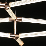 Люстра с геометрической конструкцией из вытянутых цилиндрических плафонов Hex Scaffold  варинант исполнения - 6 | Loft Concept в Омске