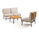 Двухместный диван из акации без подлоконтиков Amra варинант исполнения - 2 | Loft Concept в Омске