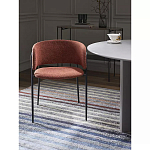 Стул полукруглый мягкий с буклированной обивкой Chair with Boucle Upholstery варинант исполнения - 3 | Loft Concept в Омске