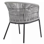 Кресло с декоративным плетением на спинке и подлокотниках Armchair Weaving варинант исполнения - 3 | Loft Concept в Омске