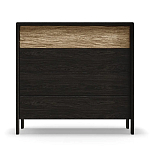 Комод 4 ящика с подсветкой на рельефном фасаде Warm Industrial варинант исполнения - 1 | Loft Concept в Омске