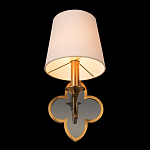 Бра с белым текстильным абажуром и фигурным основанием с зеркальной вставкой Vitorino варинант исполнения - 4 | Loft Concept в Омске