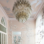 Обои ручная роспись в стиле Арт-деко Symphony Colourway SC-105 on Himalayan Rose silk dupion варинант исполнения - 2 | Loft Concept в Омске