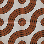 Дизайнерская плитка с узором Дорожки 2 варинант исполнения - 1 | Loft Concept в Омске