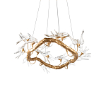 Люстра подвесная с прозрачными стеклянными птичками на ветвях Диаметр 80 см Serip Voa варинант исполнения - 7 | Loft Concept в Омске