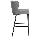 Стул барный серый с широкой закругленной спинкой Bar Chair Gray варинант исполнения - 1 | Loft Concept в Омске