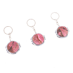 Зеркало брелок складное двухстороннее из натурального камня Родонит Stone Mirrors варинант исполнения - 8 | Loft Concept в Омске