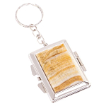 Зеркало брелок складное двухстороннее из натурального камня Оникс Silver Stone Mirrors варинант исполнения - 1 | Loft Concept в Омске