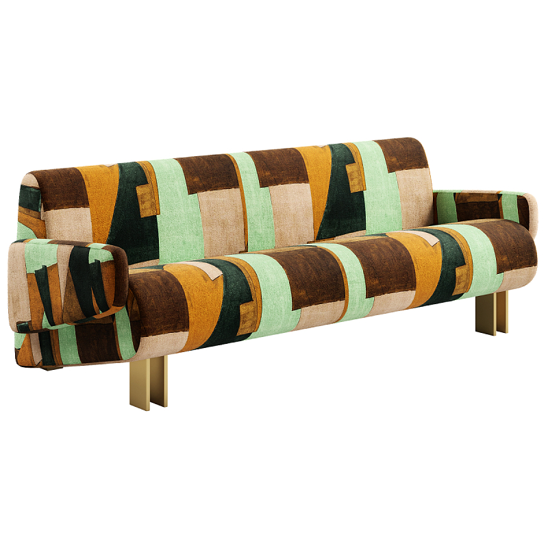 Диван Indiana  Мульти Коричневый Латунь в Омске | Loft Concept 