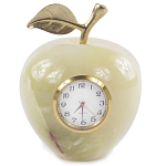 Часы настольные в виде яблока из натурального камня Оникс Stone Clock варинант исполнения - 1 | Loft Concept в Омске
