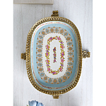 Чаша с цветочным орнаментом на бронзовых ножках Eden Garden варинант исполнения - 5 | Loft Concept в Омске