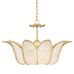 Люстра в форме тюльпана с лепестками из прозрачных стеклянных бусин Hanging Flowers варинант исполнения - 2 | Loft Concept в Омске