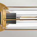 Бра для ванных комнат горизонтальное с 2-мя прозрачным цилиндрическим плафонами на круглом основании Hinkley варинант исполнения - 4 | Loft Concept в Омске