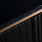 Комод черный округлой формы с рельефным фасадом Black Cut варинант исполнения - 4 | Loft Concept в Омске