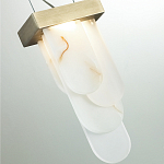 Подвесной светильник с белыми вертикальными элементами Alabaster Totem варинант исполнения - 11 | Loft Concept в Омске