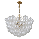 Люстра подвесная с рифлёными стеклянными шарами в форме воздушного облака Berries Chandelier варинант исполнения - 1 | Loft Concept в Омске