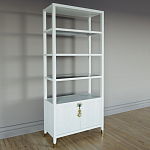 Стеллаж со стеклянными полками Elsa Dreams White варинант исполнения - 1 | Loft Concept в Омске