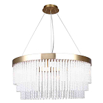 Люстра подвесная со стеклянными подвесками в виде перекрученных трубочек Nembus варинант исполнения - 1 | Loft Concept в Омске