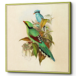 Постер на холсте с изображением птиц и цветов Blooming Birds Poster варинант исполнения - 6 | Loft Concept в Омске