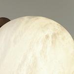 Настенно-потолочный светильник с плафоном в форме шара из алебастра Cryptocrystalline Stone варинант исполнения - 6 | Loft Concept в Омске