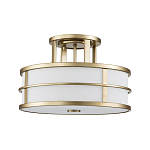 Потолочный светильник с белым матовым абажуром в металлическом каркасе Feiss варинант исполнения - 1 | Loft Concept в Омске