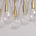 Люстра с 9-ю прозрачными стеклянными плафонами в форме капли Lucid Rain  варинант исполнения - 7 | Loft Concept в Омске